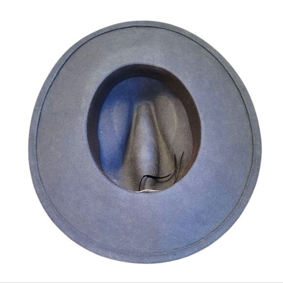 Free People Women's Dusty Blue Felt Brimmed Hat OS - Picture 3 of 5